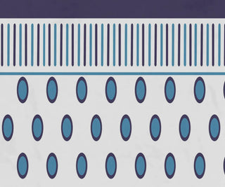 30x60" Comb Dot, Stripe Print Beach Towel, Navy Blue