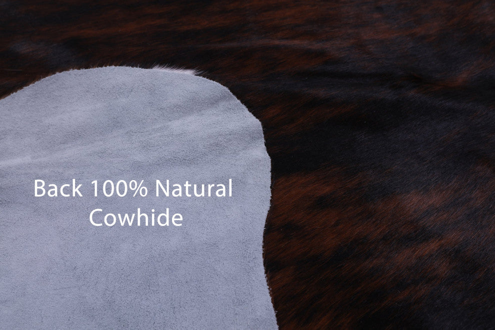 7' 1" X 6' 8" Brindle Natural Cowhide Rug C2245