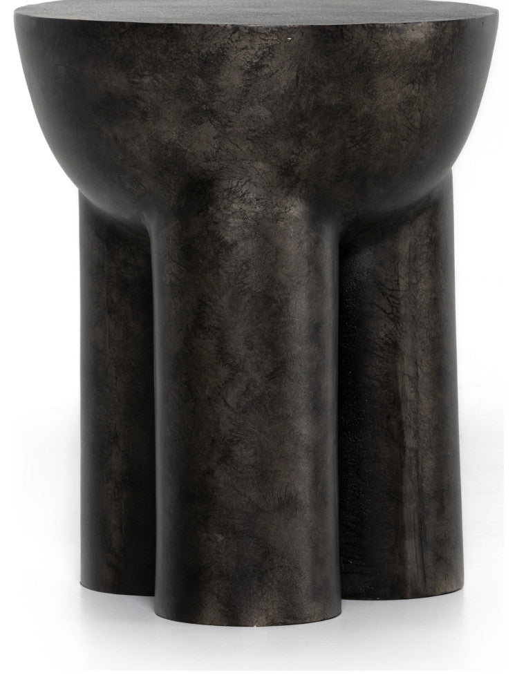 Sante End Table-Raw Black