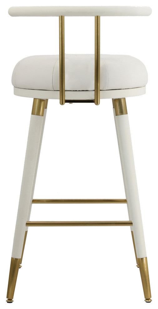 Juniper Upholstered Stools, White, Barstool