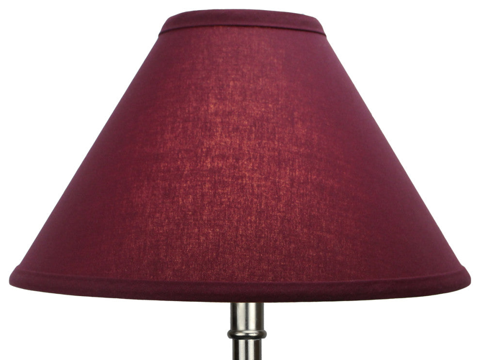 Fenchel Shades 4"x12"x8" Brass Spider Attachment Empire Lamp Shade, Linen Burgun