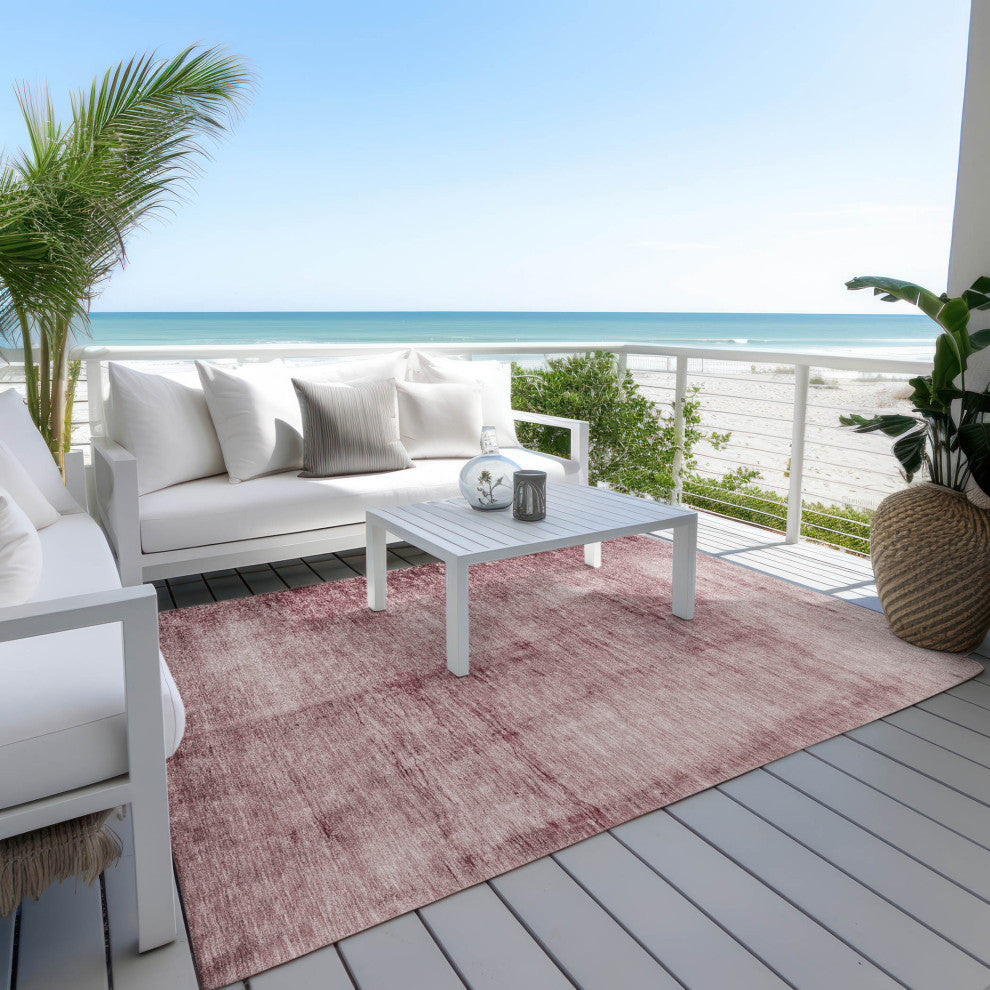 Machine Washable Indoor/Outdoor Chantille ACN1884 Blush 9' x 12' Rug