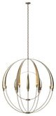 Double Cirque Large Scale Chandelier, Soft Gold Finish