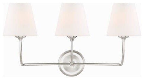 Sylvan 3 Light Bathroom-Vanity Light in Brushed Nickel