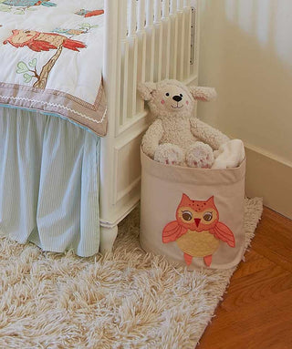 Small Baby Orange Owl Bin