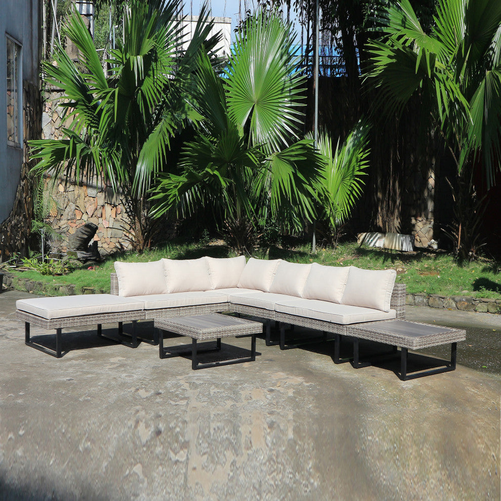 Outdoor Corner Patio Sectional and Tables