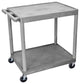 Luxor 2-Shelf Utility Cart, Gray