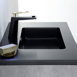 Venice Gray Single Bathroom Vanity, 36", Vanity, Black Sink, Mirror