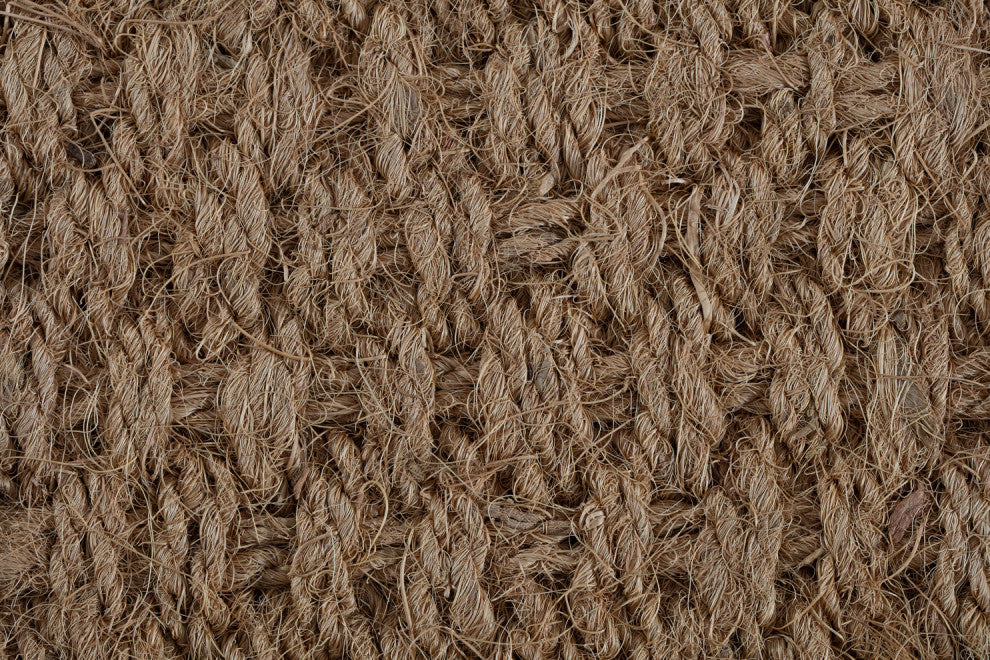 24.5"x14"x1.5" Natural/Recycled Rubber Boot Tray Tan Coir Insert