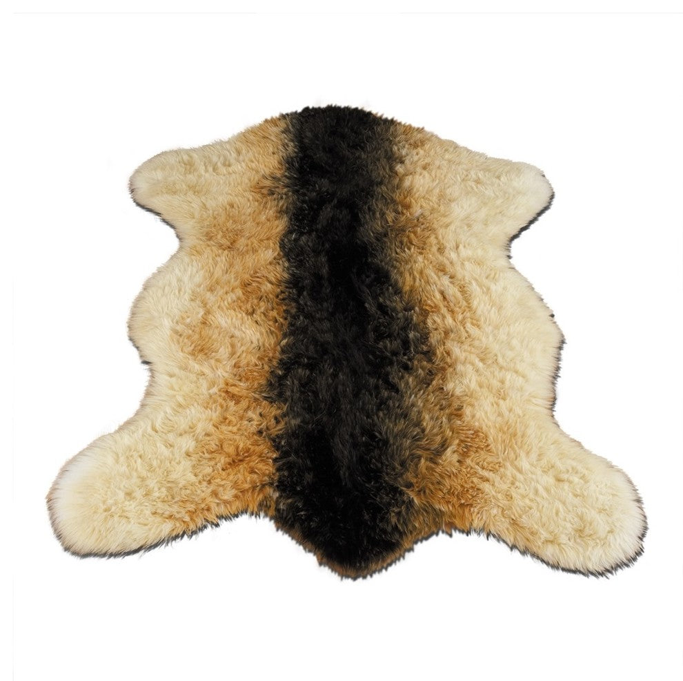 Shaggy Goat Pelt, Faux Fur Rug, 40"x55"