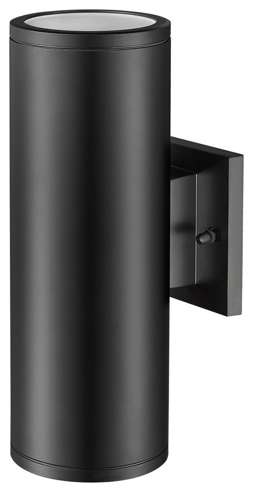 2 Light 4.75 in. Powder Coated Black Outdoor