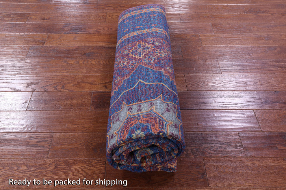 6' 8" X 9' 9" Mamluk Geometric Hand-Knotted Wool Rug - Q12237