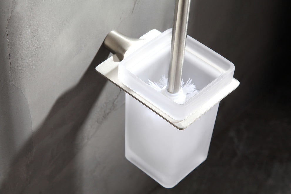 ANZZI Essence Series Toilet Brush Holder, Brushed Nickel