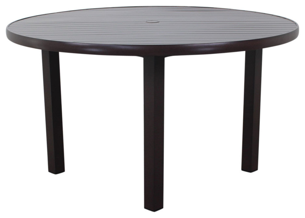 Courtyard Casual Santorini Black 5-Piece Motion 54" Round Padded Dining Set