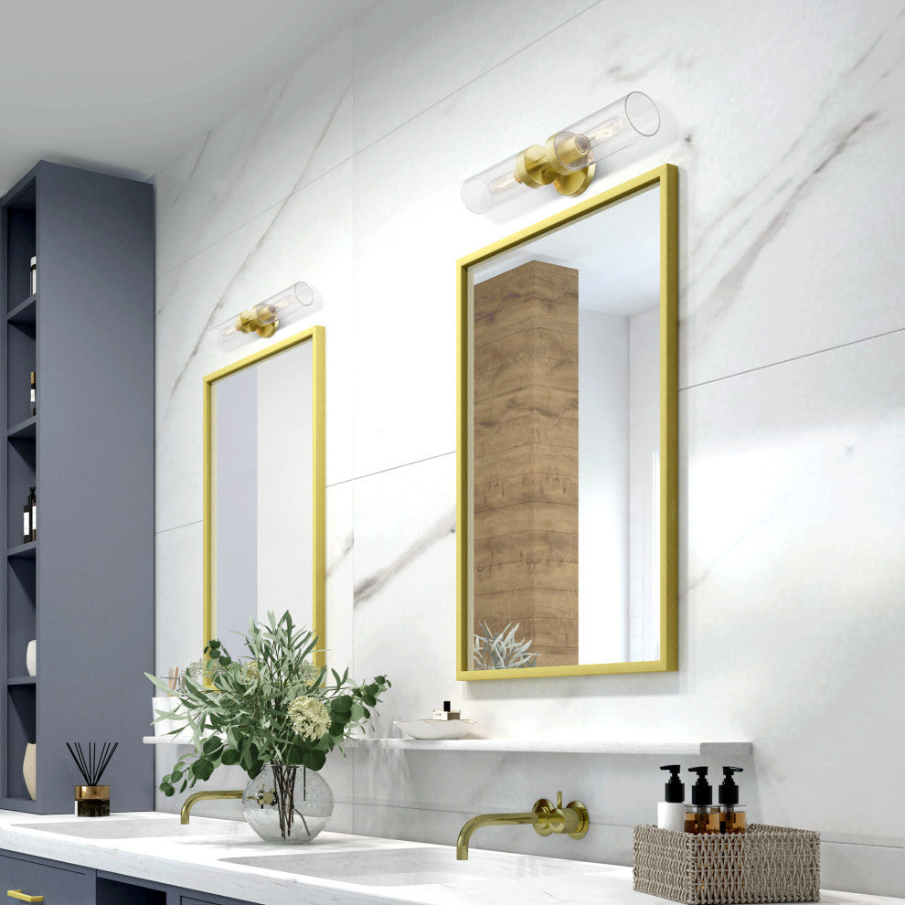 Ludlow 2 Light Satin Brass ADA Vanity Sconce