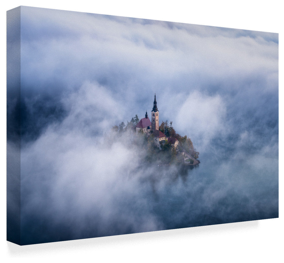 Daniel F 'The Church In Heaven' Canvas Art, 24"x16"