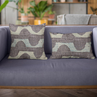 Plutus Blue Shores Stripe Luxury Throw Pillow, 20"x30"
