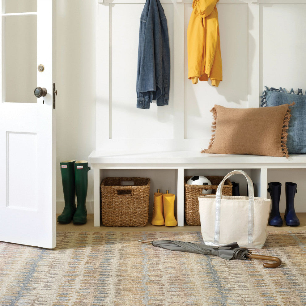 Dash & Albert Paint Chip Natural Machine Washable Rug, Multi, 5' x 8'