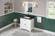 Savino Modern 36" White Single Sink Vanity, Boulder Cultured Marble Vanity Top