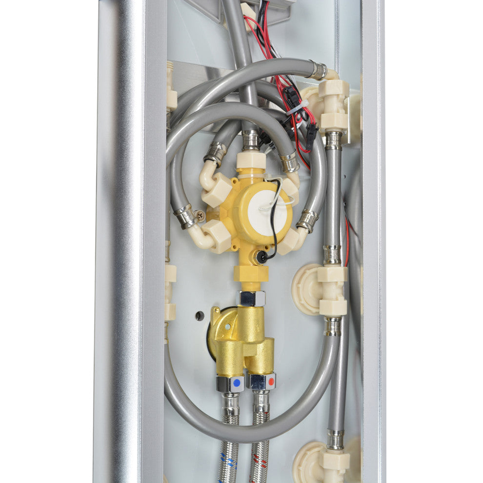 Blue Ocean 52" Aluminum SPA392M Shower Panel Tower with Rainfall Shower Head