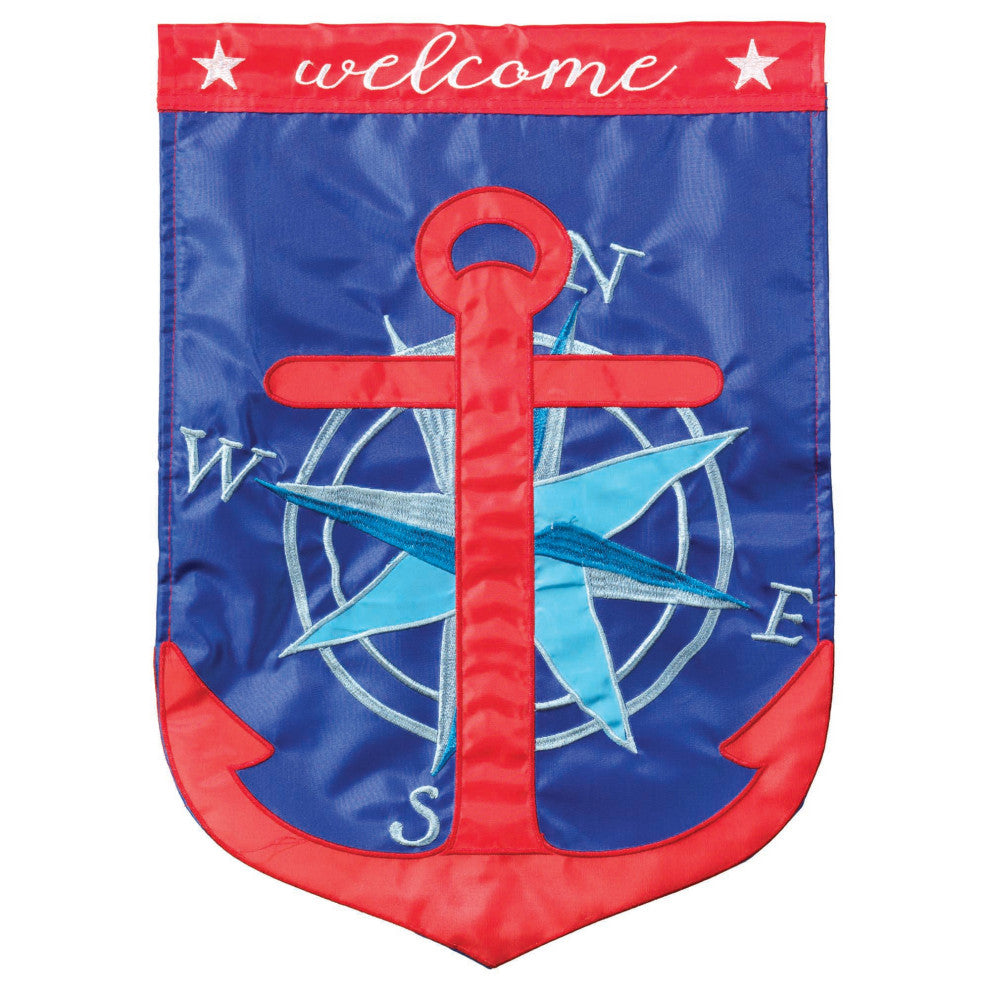 Flag Welcome Anchor Shaped 29x42