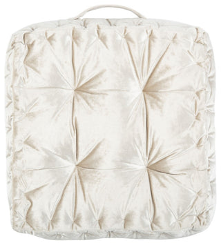 Safavieh Peony Floor Pillow White 18" X 18"