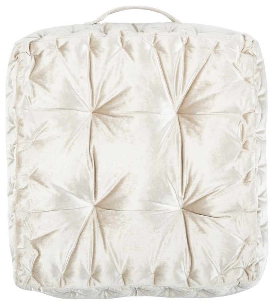 Safavieh Peony Floor Pillow White 18" X 18"