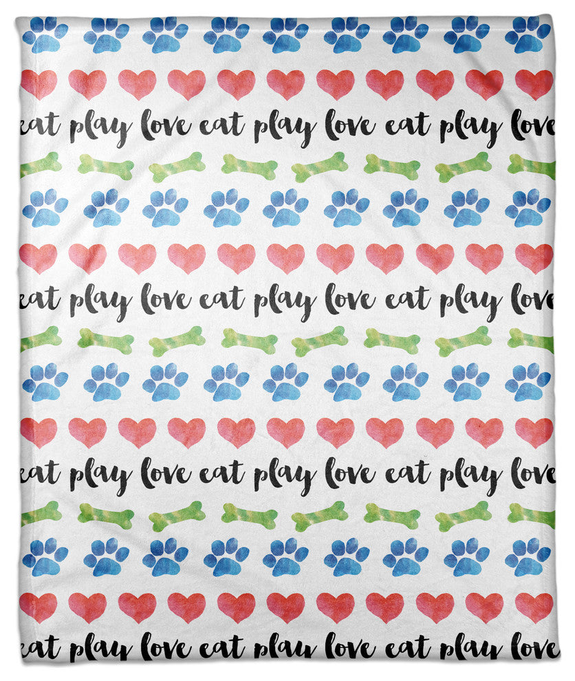 Eat Play Love 30x40 Coral Fleece Blanket