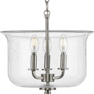 Winslett Collection Brushed Nickel 3-Light Semi-Flush Convertible
