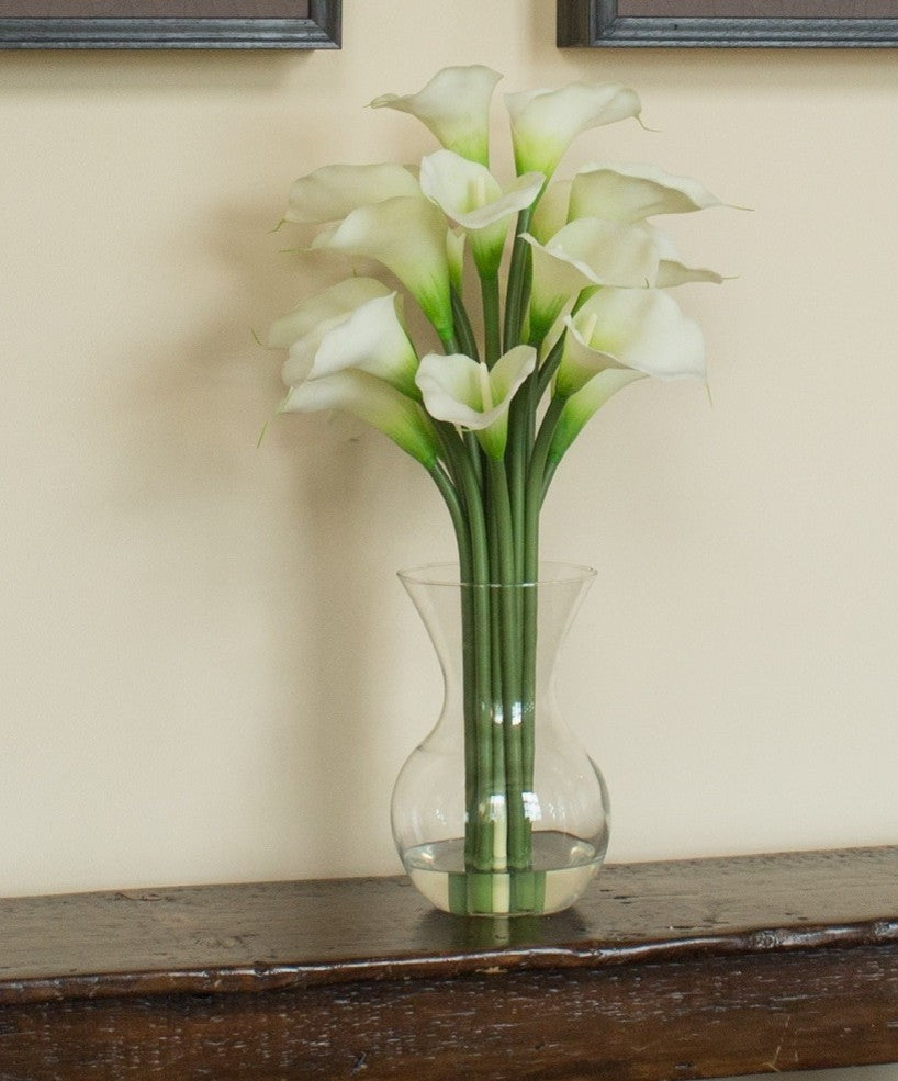 Galla Calla Lily With Vase Arrangement, Cream