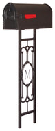 Savannah Curbside Mailbox with Monogram Mailbox Post