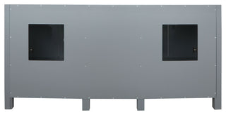 Ziva Transitional Dark Grey 72" Double Vanity, no Top and 30" Mirrors