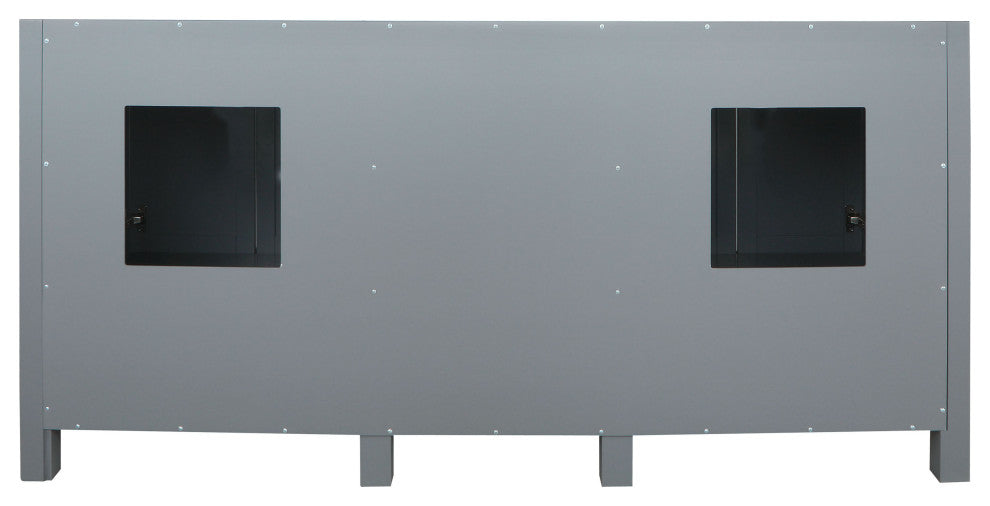 Ziva Transitional Dark Grey 72" Double Vanity, no Top and 30" Mirrors