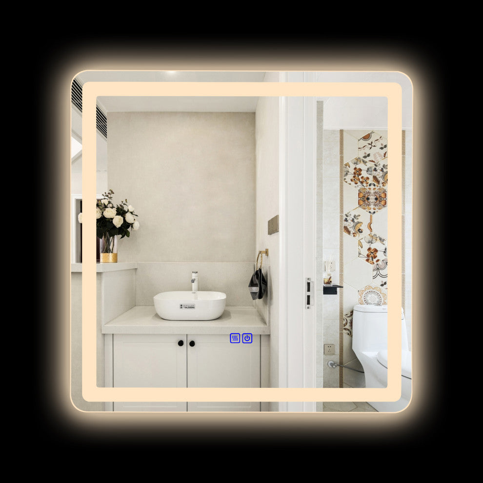 CHLOE Lighting SPECULO Back Lit LED Mirror 4000K, Warm White, 24"