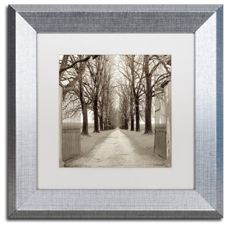 Alan Blaustein 'Veneto Giardini I' Art, Silver Frame, White Mat, 11x11