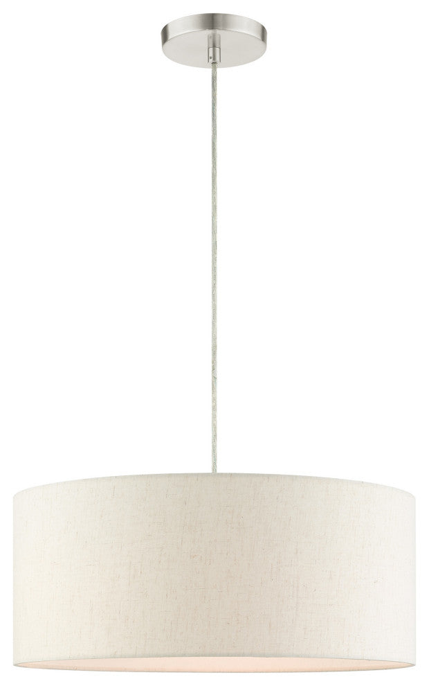 Brushed Nickel Casual, Transitional, Versatile, Minimal Drum Pendant