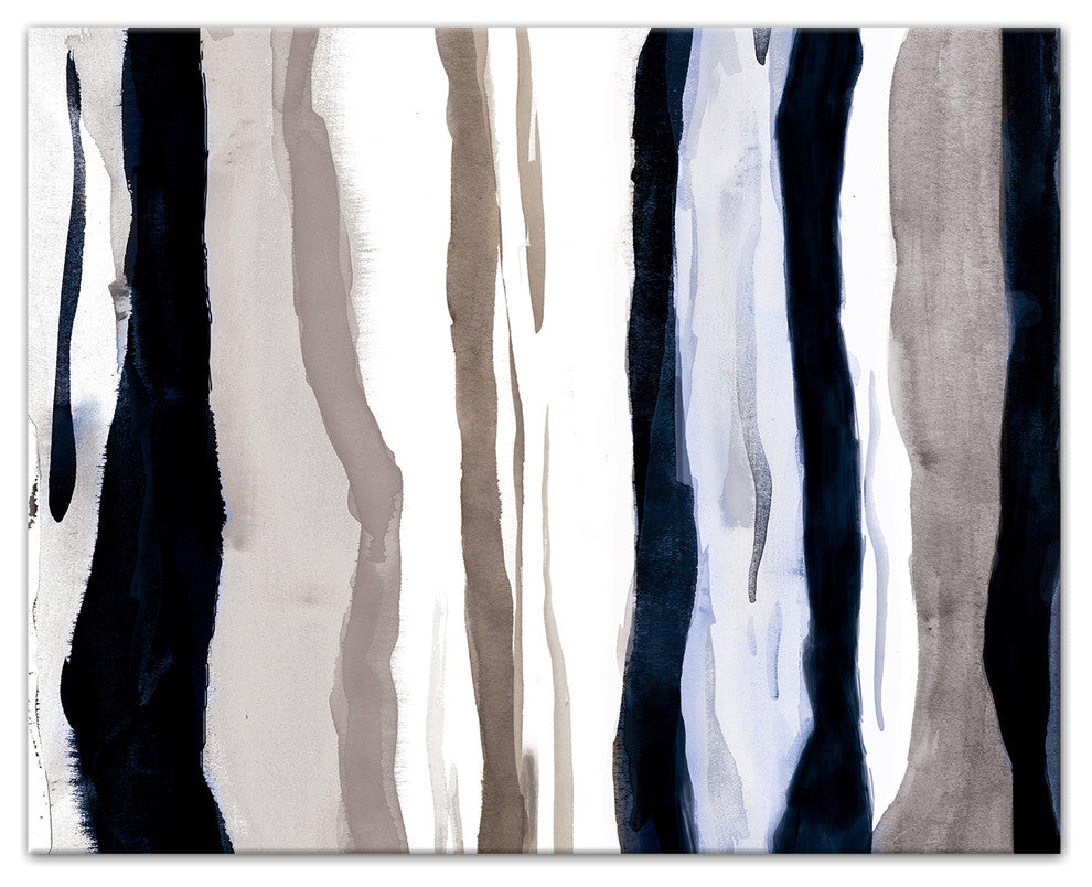 Abstract Gray Tone Lines 8x10 Canvas Wall Art