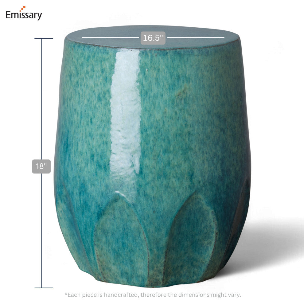 Teal Calyx Stool