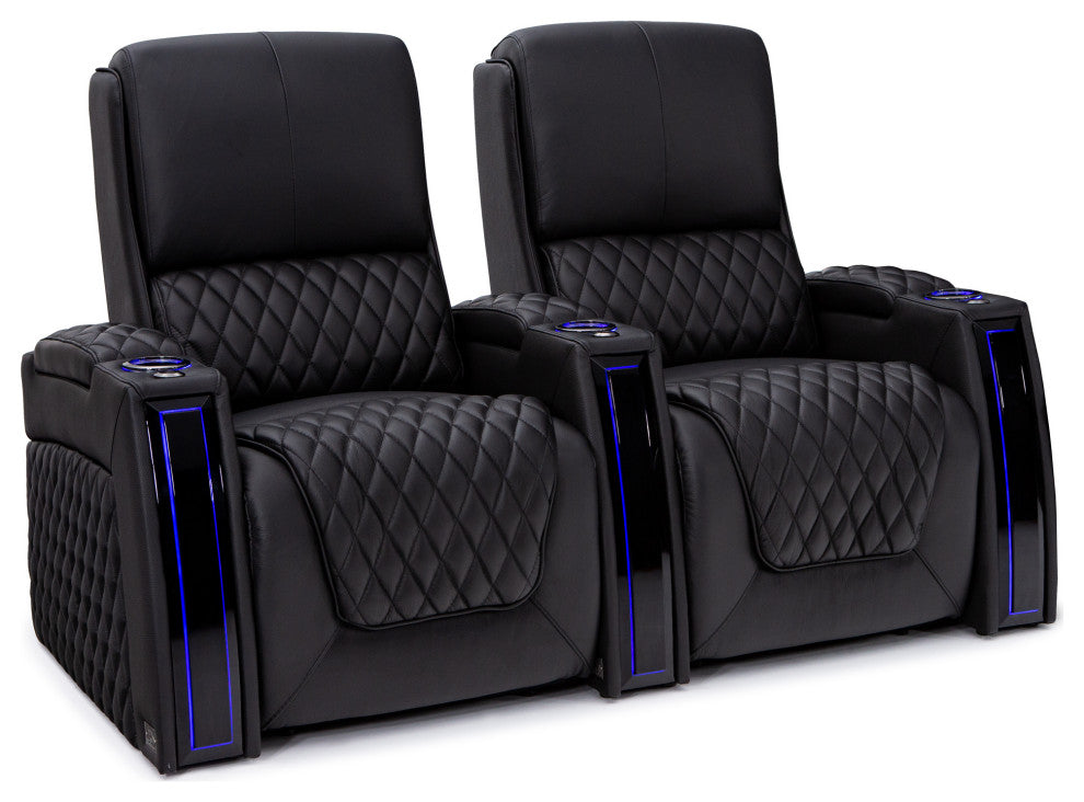 Seatcraft Apex Home Theater Seating, Black, Row of 2