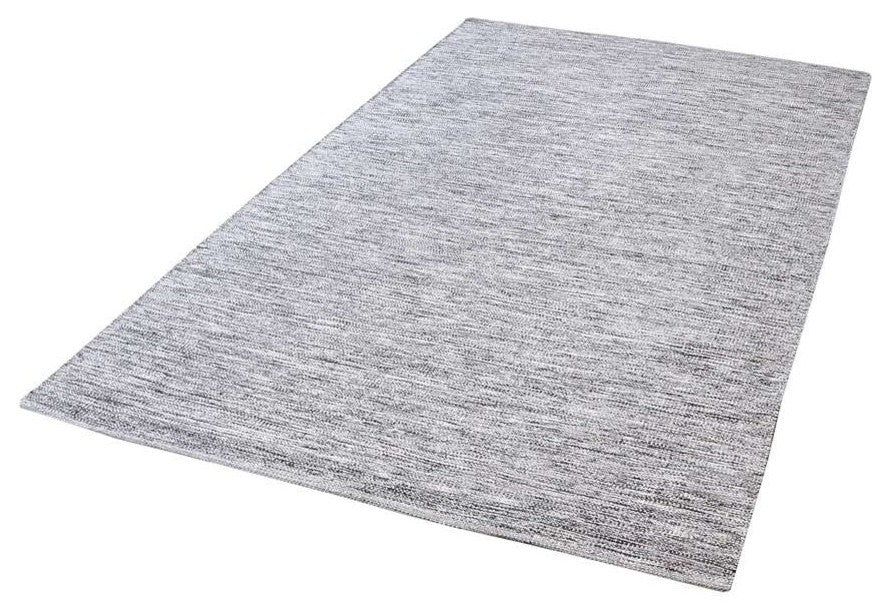 Alena Handmade Cotton Rug, Black and White, 8'x10'