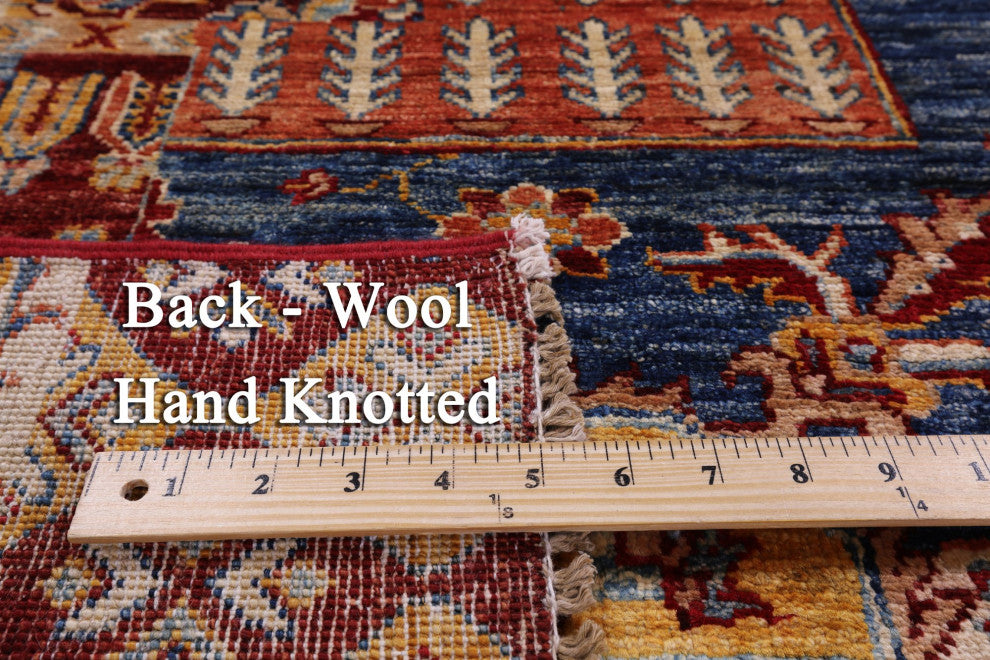 Hand Knotted Super Kazak Wool Rug 5' 7" X 7' 11" Q10951