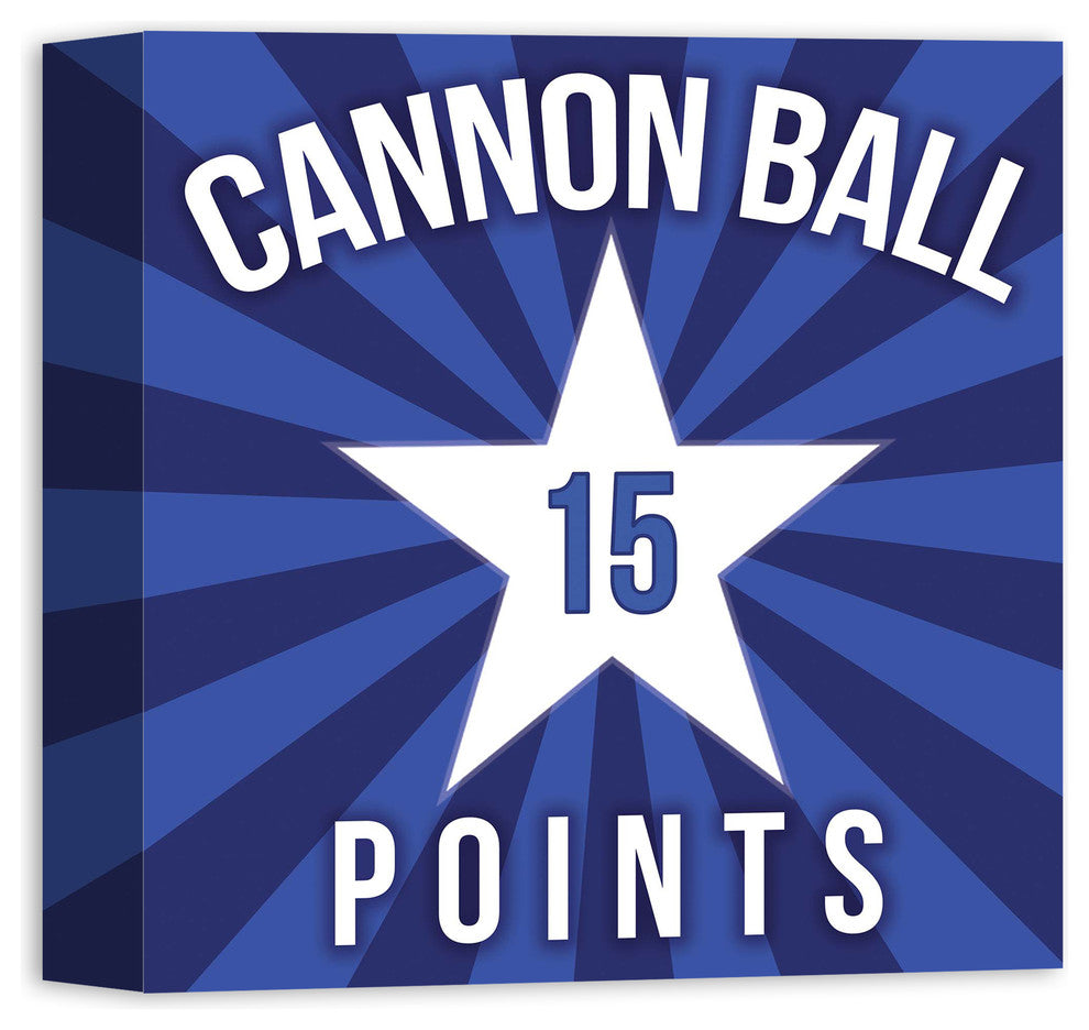 Cannon Ball Swimming Pool Canvas Wall Art, 12x12