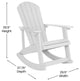 Savannah All-Weather Poly Resin Wood Adirondack Rocking Chair, White