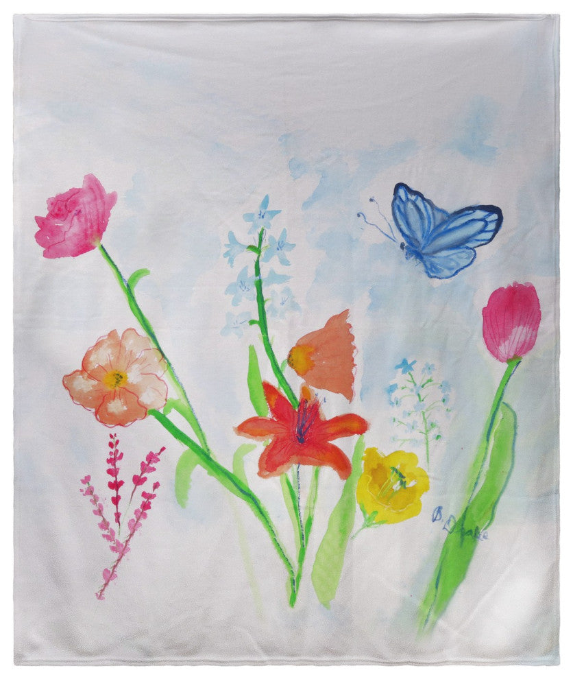 Betsy Drake Pastel Garden Throw