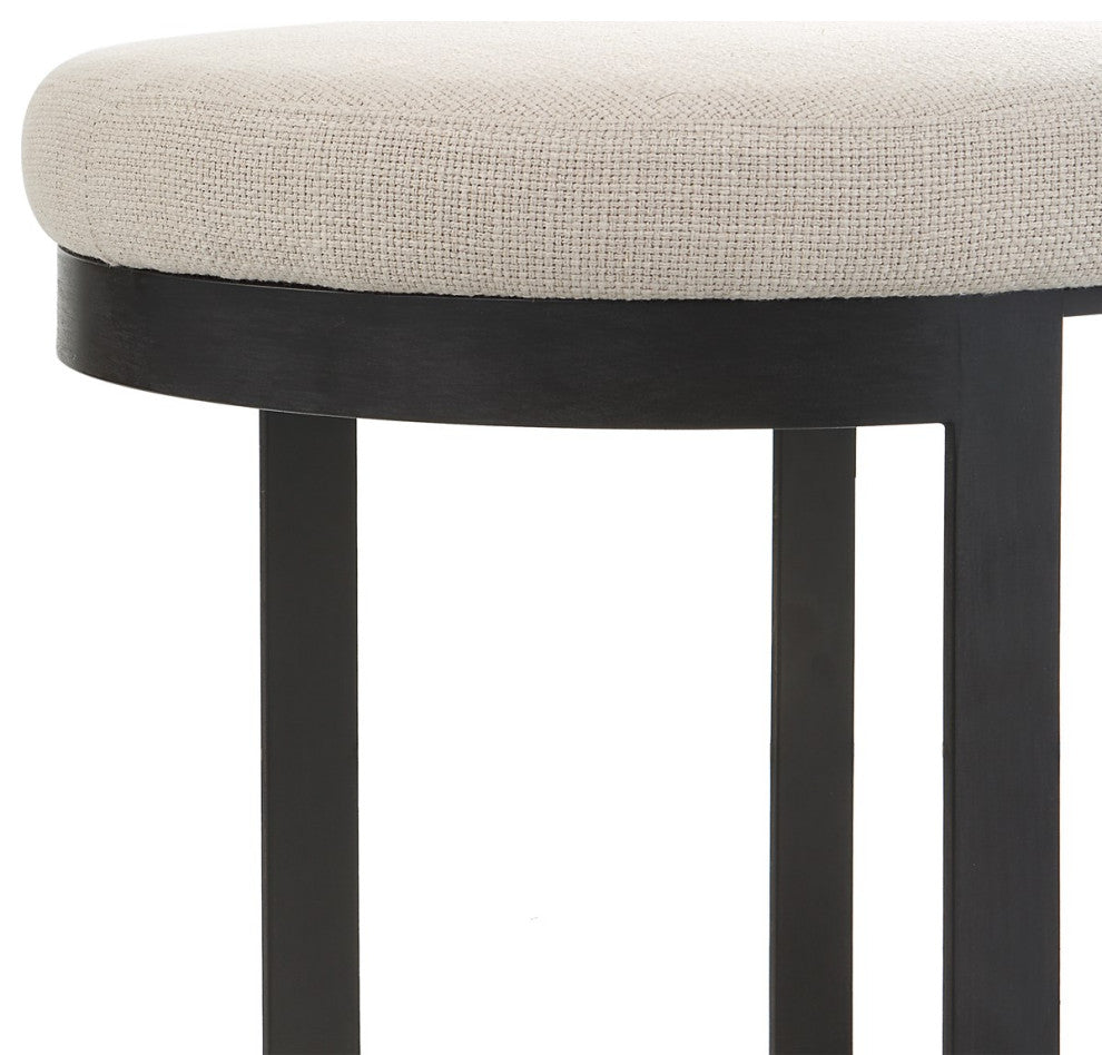 Uttermost Infinity Accent Stool 23697, Black