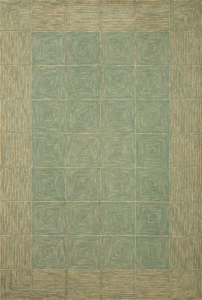 Chris Loves Julia x Loloi Francis Green / Natural 2'-0" x 5'-0" Accent Rug