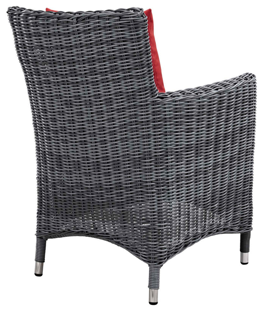 Canvas Red Summon 11 Piece Outdoor Patio Sunbrella Dining Set