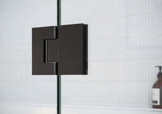 46"Wx78"H Frameless 3 Panel Inline Shower Door, Oil Rubbed Bronze