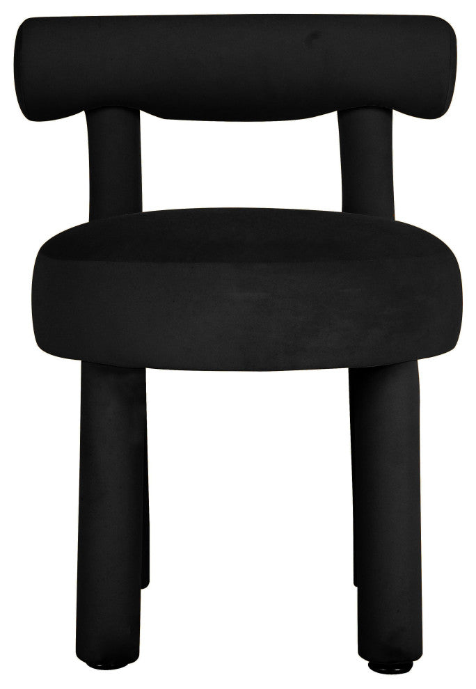 Carmel Black Velvet Dining Chair