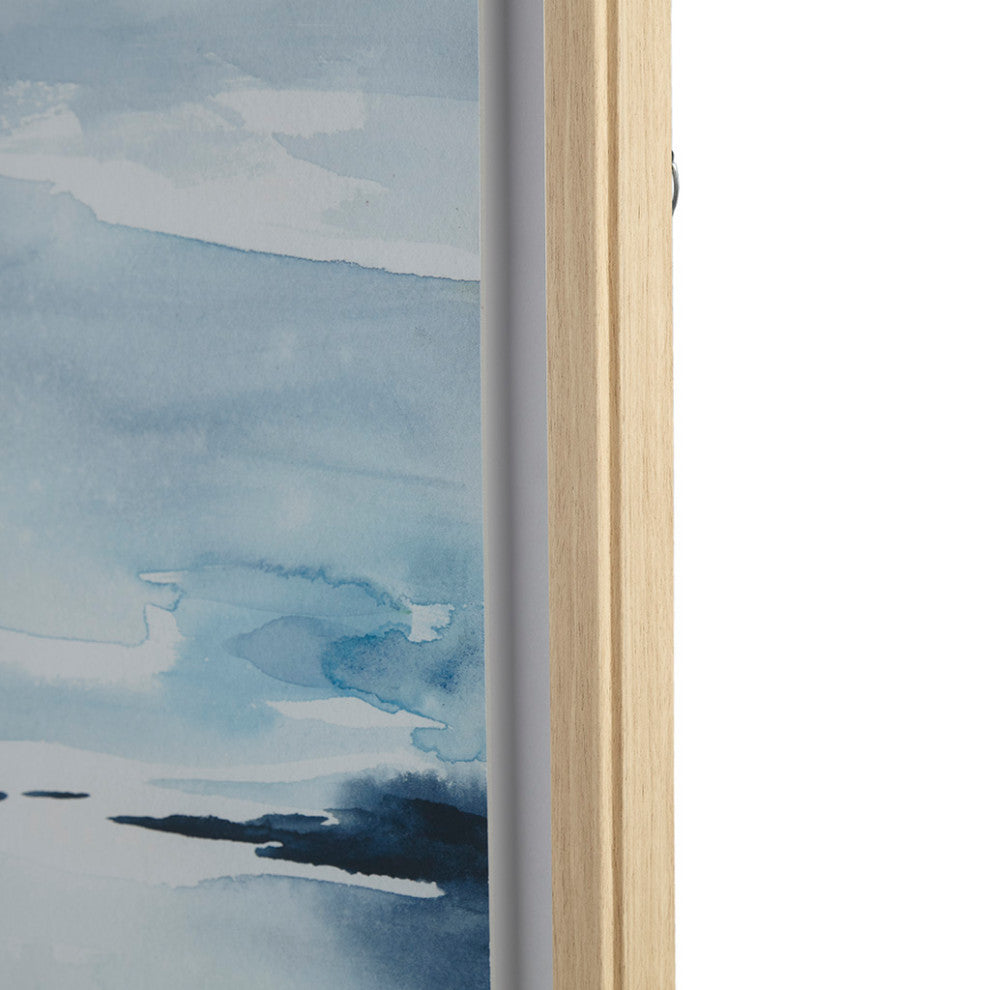 Madison Park Sparkling Sea Framed Glass Single Matted Abstract Wall Art
